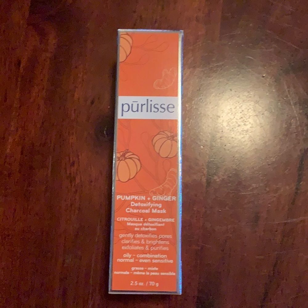 NIB Purlisse Pumpkin + Ginger charcoal mask